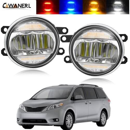 2in1 Fog Light + Daytime Running Light 30W 8000LM Car LED Fog Light Assembly DRL 12V For Toyota Sienna 2009 2010 2011 2012 2013