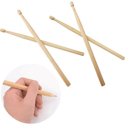 4pcs Drumstick Pencils Drawings pen Gift log processing Wooden Musical Drum Pen HB Writing Safe Non-toxic Pencil Drumsticks