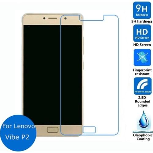 5pcs 2.5D 0.26mm 9H Safety Tempered Glass For Lenovo Vibe P2 Screen Protector Toughened protective film For Lenovo P2 Glass Case