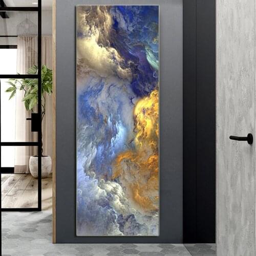 Abstract Unreal Color Clouds Oil Paintings On Canvas Wall Art Poster And Prints Hanging Pictures For Modern Living Room Decor