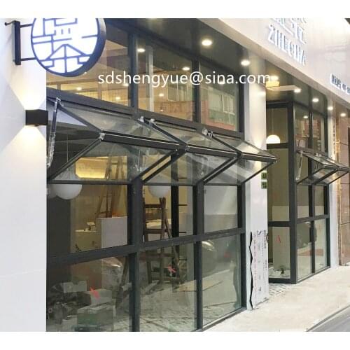 Aluminum Profile Vertical Sliding Fold Up Windows and Door V type window flower shop window