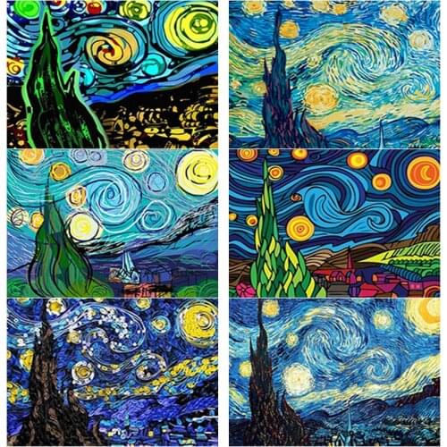 DIY 5D Diamond Painting Scenery Diamond Embroidery Van Gogh Starry Night Cross Stitch Full Square Round Drill Home Decor Gift