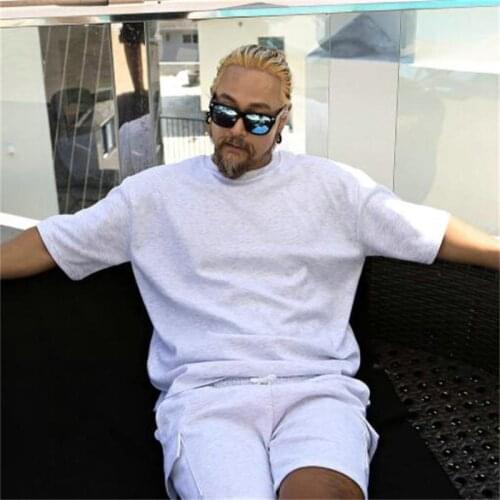 2021 Korean Japanese fashion mens new solid round neck cotton loose fashion short sleeve summer casual T-shirt