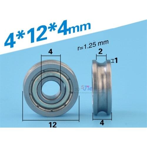 SWMAKER 1pcs 4*12*4mm bearing wheel, U groove, 604UU pulley roller, 604zz steel wire wheel, lifting wheel, very mute