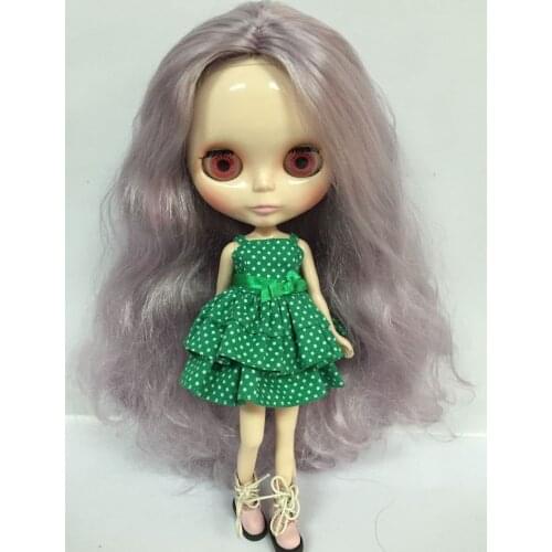 Purple long hair Nude Blyth Doll, Factory doll ,Fashion doll Suitable For DIY Change BJD Toy For Girls