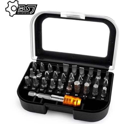 31 Pcs Screwdriver Bit Set (30 Most Commonly Used Screwdriver Bits + 1 Quick Release Hex Chuck Extension Adapter)