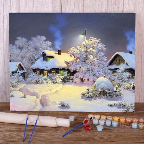 Landscape Sunset Paint By Numbers Complete Kit Oil Paints 40*50 Oil Painting Loft Wall Picture Adults Handicraft Drawing