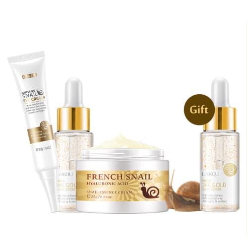 Facial Skin Care Set Snail Collagen Face Serum Cream Eye Cream Anti Wrinkle Anti Aging Nourishing Serum Collagen Whitening Cream