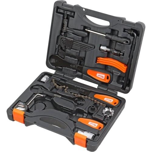 Super B TBA-500 Professional Bicycle Tool Sets Bike Repair Shop Tool Box 27 pcs Multifunction Bike Tool Blow Case B.B. Wrench