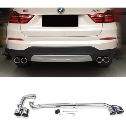 Hot Selling bilaterial double Stainless Steel Modified Car Exhaust Muffler pipe tail throat with for BMW X3X4 (the original car)
