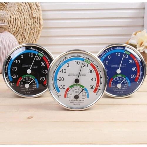 1Pc Golden Round thermometer Wall Mounted Temperature Humidity Meter Thermometer & Hygrometer For Sauna Room Household