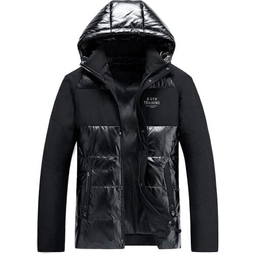 Winter New Mens White Duck Down Outdoor Down Jacket Coat Wholesale Collar Hooded Warm Jacket Warm Outwear