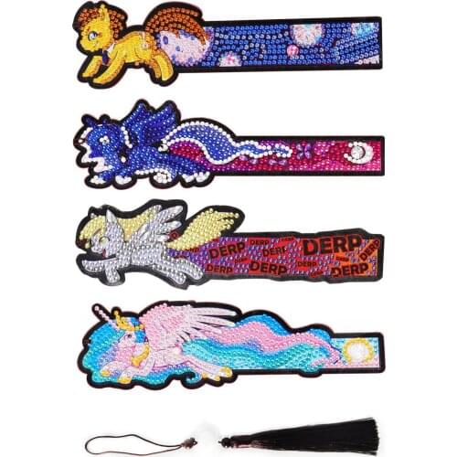 New 5D DIY Special Shaped Diamond Painting Bookmarks diamond Embroidery Cross Stitch Tassel Bookmarks Books Gift Diamond Mosaic