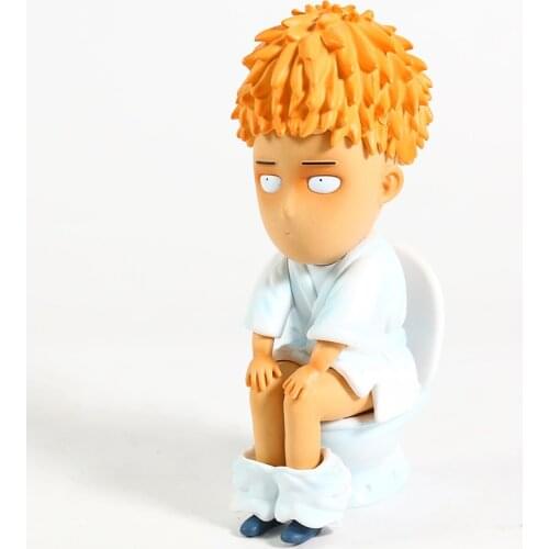 One Punch Man Saitama Sensei Sitting on The Toilet PVC Figure Collectible Model Toy