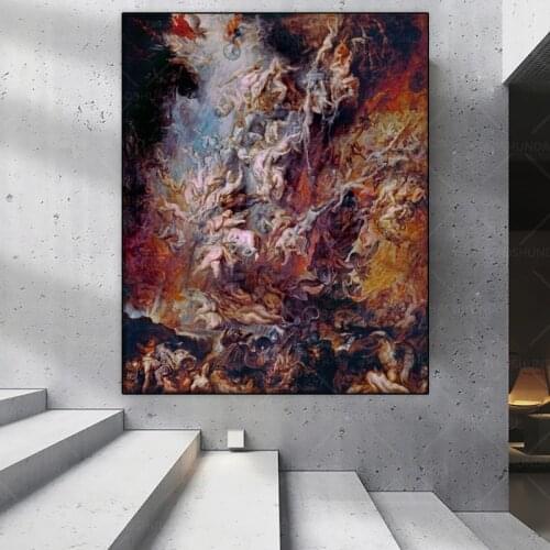 The Fall Of The Damned Famous Oil Painting On Canvas Posters And Prints Classic Vintage Wall Art Reproduction Picture For Home