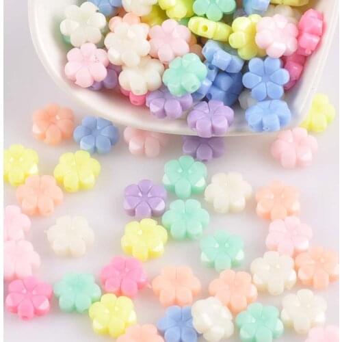 200pcs 11mm Mixed Candy Color Acrylic Star spacer Beads Charms For Jewelry Making YKL0587