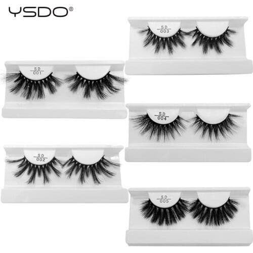 YSDO 25mm long 3d mink lashes thick dramatic eyelashes natural false eyelashes hand made mink eyelashes volume lashes cilios SD