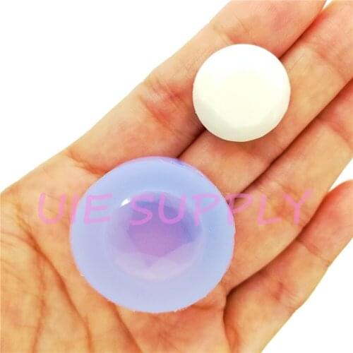 BYL352U 19.4mm Diamond Faced Round Cabochon Silicone Mold Resin Clay Arrt Earrings Necklace Pendant Making Fondant Decoration