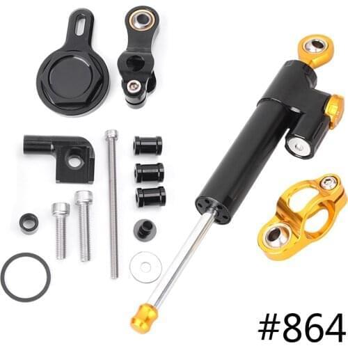 For Yamaha YZF R1 CNC Steering Damper Stabilizer w/ Bracket Set Saftety Control 1999-2005 Anodized Aluminum Motorcycle Parts