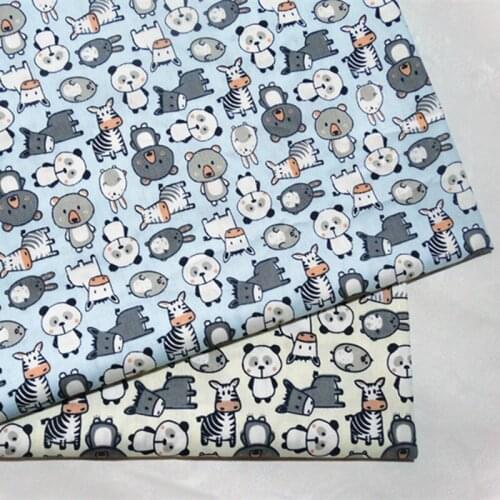 Quilting Handmade Textile Bedding Blanket Cute Animal Printed Cotton for Baby & Child Warp Twill Fabric DIY Sewing for Patchwork