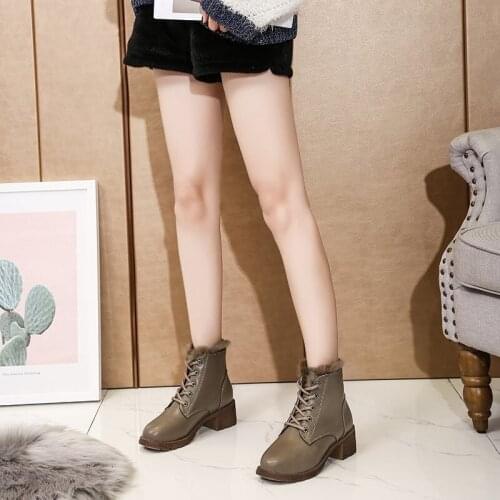 Women Short Plush Snow Boots Ladies Winter Warm Non Slip Ankle Boots Female Faux Fur Outdoor Casual Short Boot Solid New Fashion