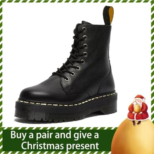 Martens Jadon III PISA LEATHER Womens boots pantshoes Heightening shoes Fashion trend Side zipper Ankle boots motorcycle boots