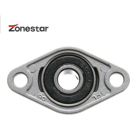 ZONESTAR Mounted Block Cast Housing Self-aligning Pillow Bearing 8mm Bore Ball Bearing Pillow Block Mounted Support KFL08 1pcs