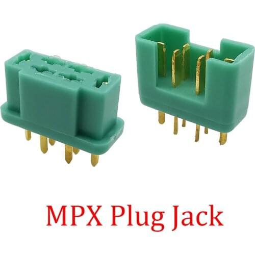 1/2/5Pair 6Pin MPX Connector Gold-plated 40Amp MPX Male Plug Female Jack RC Aeromodelling Field Accessory For RC Model Tool Part