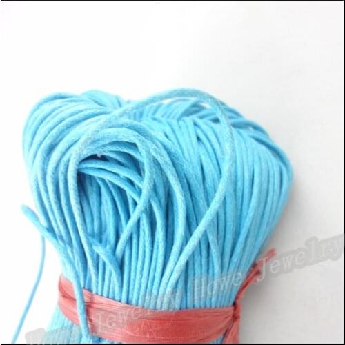 1 Strand (84M) Blue color Waxed Cotton Cords Fit DIY bracelet & necklace jewelry making