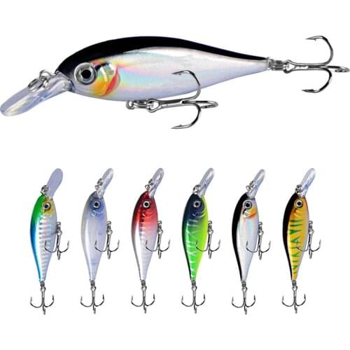 1pcs 7.5cm 6g Sinking Minnow Fishing Lure Wobbler Crankbait Peche Bass Trolling Artificial Hard Bait Pesca Fishing Tackle