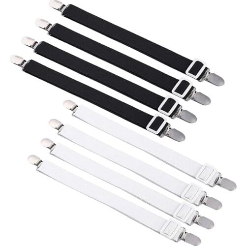2Pcs Adjustable Bed Sheet Clips Straps Elastic Bed Sheet Grippers Straps Suspender Fasteners Holder For Mattress Pad Cover Sofa