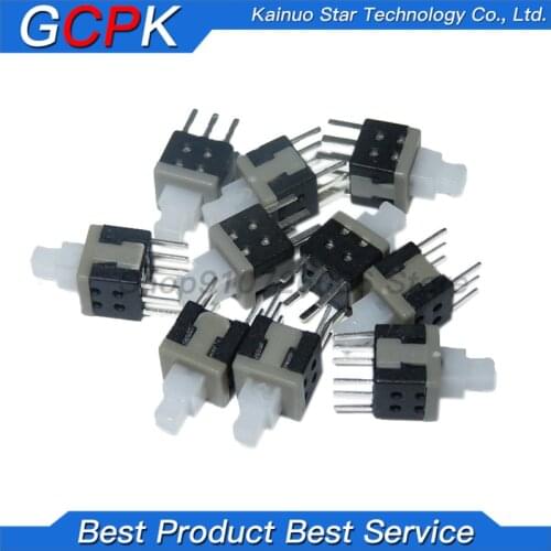 20PCS 5.8X5.8MM 5.8*5.8MM 8.5*8.5MM Self-locking Switch Push Button Switch DIP 6 Pins Tactile Pushbutton Key Switch Wholesale