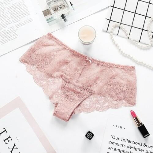 Lilymoda 3pcs New Arrivals Women Sexy Seamless Floral Lace Hollow Out Briefs Panties High Quality Lingerie Everyday Underwear