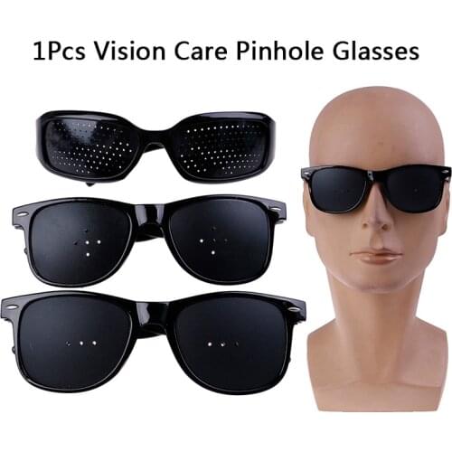 3Styles Glasses Eye Exercise Eyesight Improve Plastic Natural Healing Cheap Unisex Vision Care Pin Hole Eyeglasses