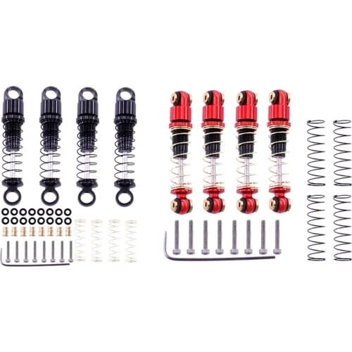 4pcs 1/24 RC Front Shock Absorber Damper & Springs for Axial SCX24 90081 Buggy Replacements