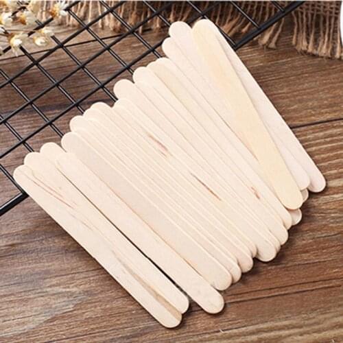 50Pcs/Set Popsicle Sticks Natural Wooden Pop Popsicle Sticks Length Wood Craft Ice Cream Sticks Household kitchen accessories