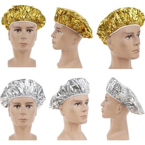 6Pcs Bathing Cap Aluminum Foil Heat Insulation Hairdressing Cap Hair Dyeing Cap New