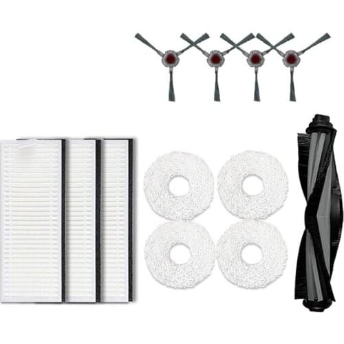 AD-for ECOVACS Deebot N9+ Roller Main Brush, Side Brush, Washable Mop, HEPA Filters