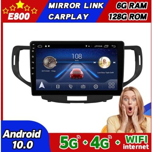 NEW 6GB Ram 128GB Rom 2 Din Car Radio Navigation GPS Bt Player 9 Inch Screen For Honda Accord 8 2012 Android 10 Stereo Head Unit
