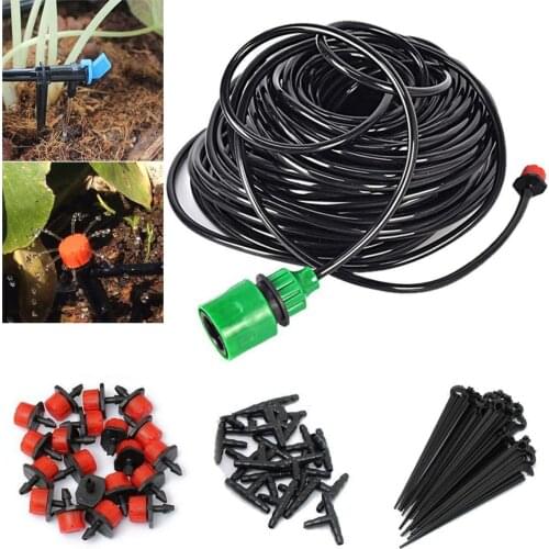 25m/15m/5m DIY Drip Irrigation System Automatic Self Watering Garden Hose Micro Drip Garden Watering Kits