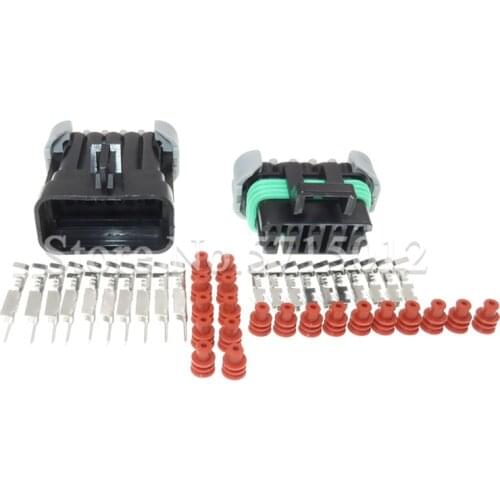 10 Hole 12045808 12065425 Car Waterproof Connector With Terminal Female Male Sockets Auto Sealed Diagnostics Plugs