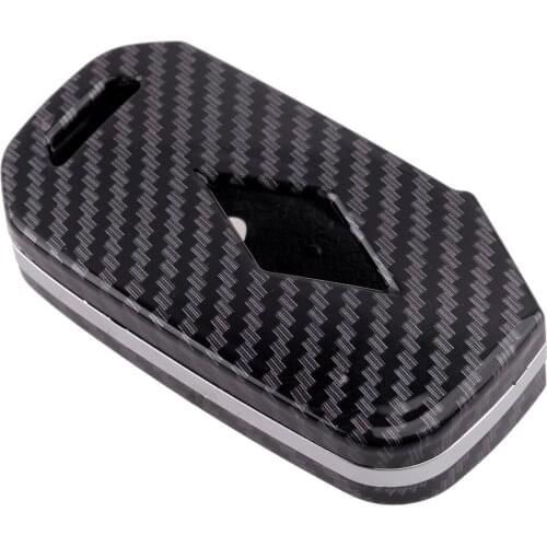 ABS Carbon Fiber Style Black Key Fob Cover Shell Fit For Kia Forte Telluride Soul Niro Plug-in Hybrid K3 K5 Optima Seltos 2021