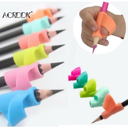 Children Pen Holder Silicone Material Correction Device Multi-color Optional Children Writing Good Helper FL