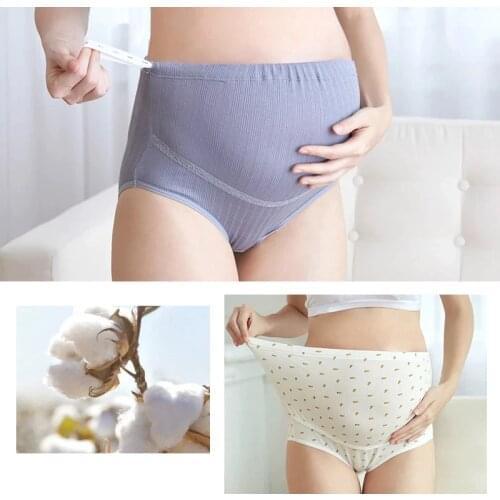 Cotton Maternity Panties High Waist Adjustable Belly Pregnancy Underwear Clothes for Pregnant Women Pregnancy Briefs Plus Size