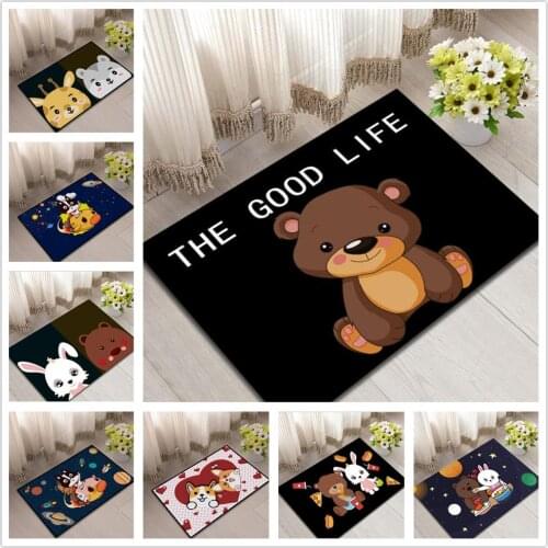 Animals Dog Rabbit Bear Cat Rug Floor Door Mat Carpet For Living Room Bedroom Vestibule TOILET Rugs Washable