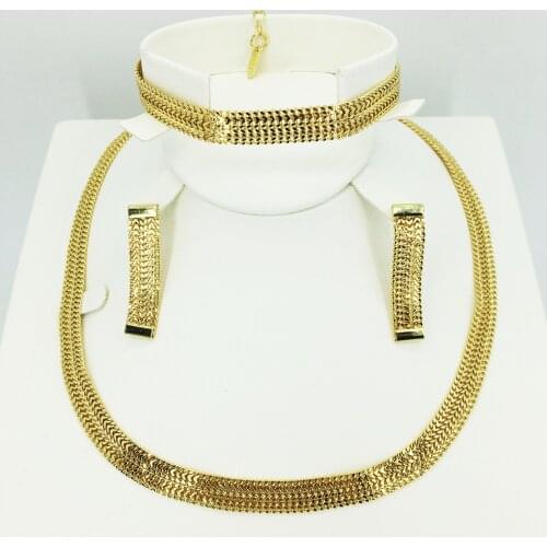 Summer dresses for women gold necklace earrings collection fashion Nigeria wedding African pearl jewelry collection Italian wome