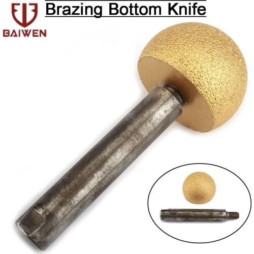 M10 Vacuum Brazed Diamond Grinding Head Rotary Engraving Bits With 15mm Screw Link Shank for flower Pot/Cobblestone Inner