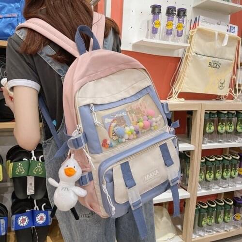 Fashion Womens Backpack Summer New Nylon Waterproof School Bag For Girls Large-capacity Anti-theft Travel Backpacks 2021