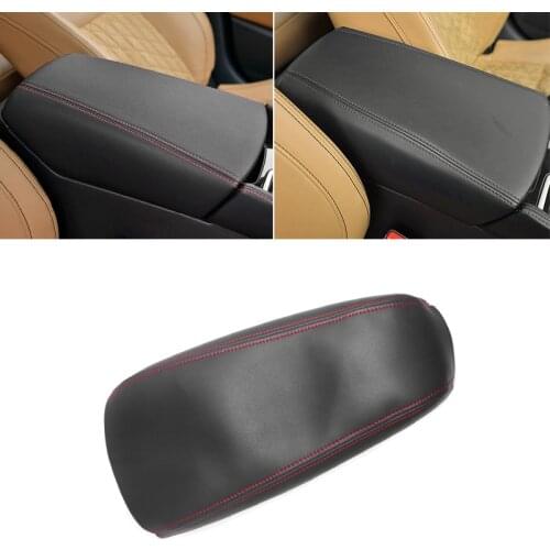 Soft Leather Armrest Cover For Nissan Maxima 2016 2017 2018 2019 Interior Center Console Lid Armrest Box Cover Trim