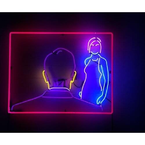 Neon Signs for Don't Tell Her to hush neon art bulb Sign Decorate Room wall window Lamp Handcraft real Glass Tubes Art Dropship